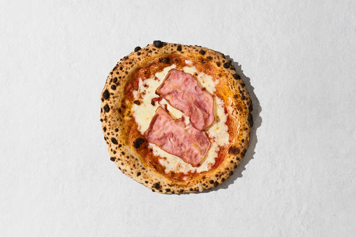 Pizza Cotta, fertig gebacken, von oben