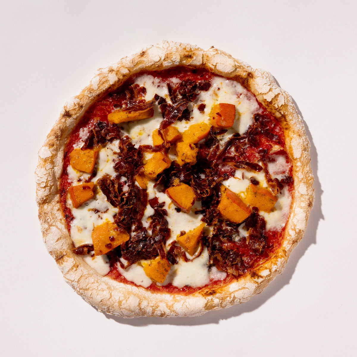 Pizza Kürbis Speciale glutenfrei, fertig gebacken