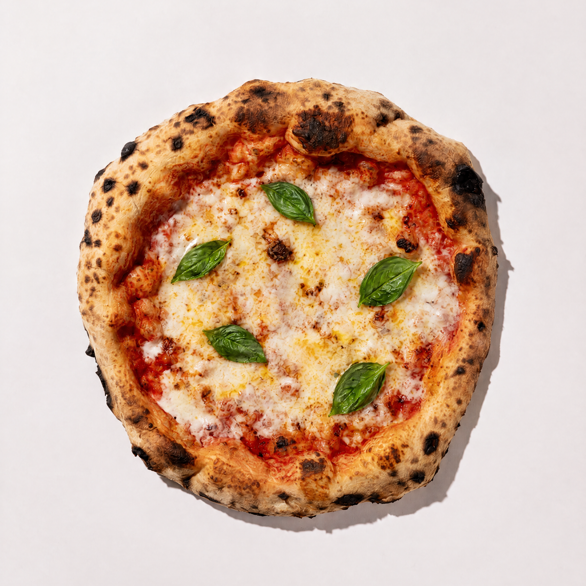 Pizza Margherita, fertig gebacken